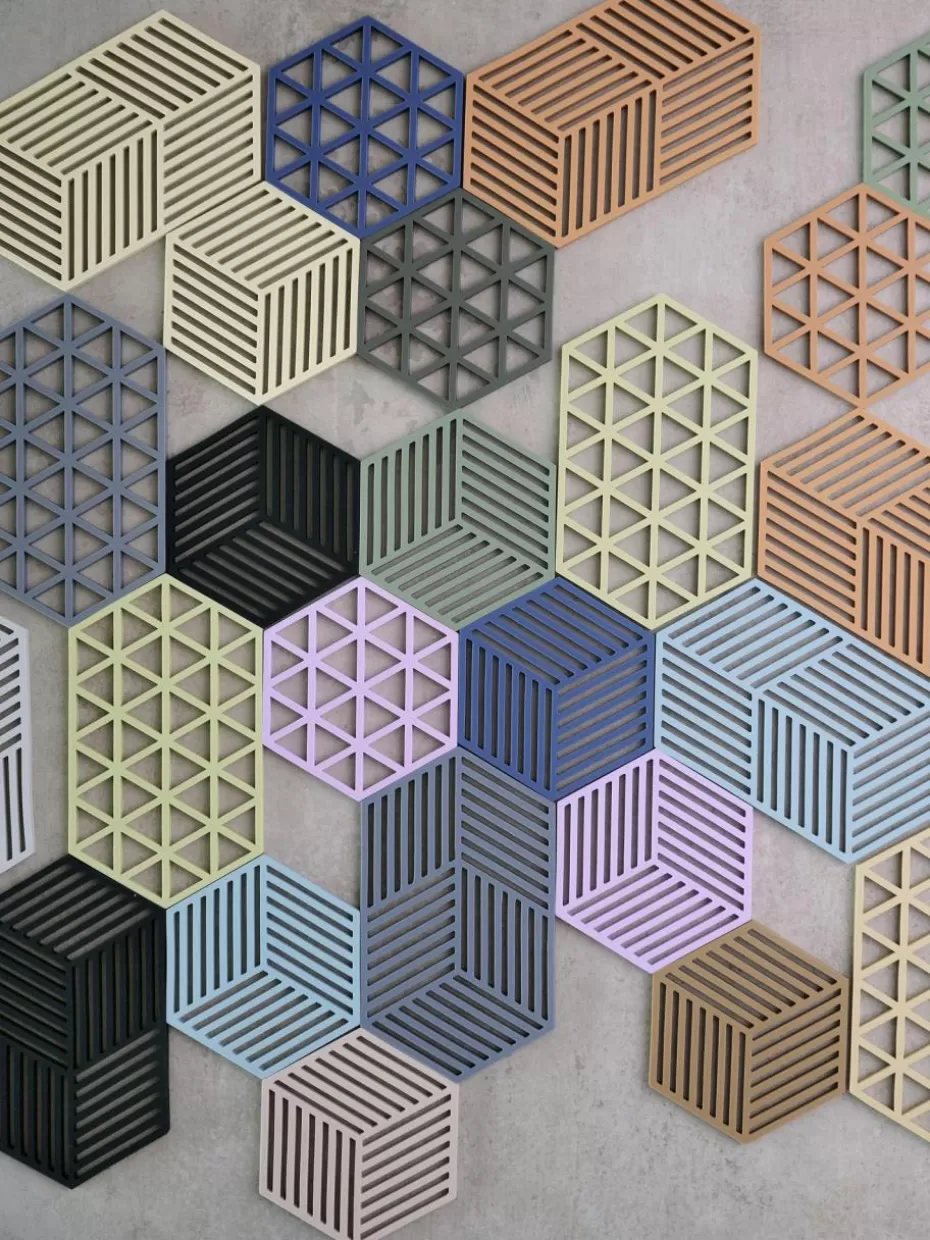 Untersetzer-Zone Denmark Silikon-Untersetzer Hexagon Olivgrün
