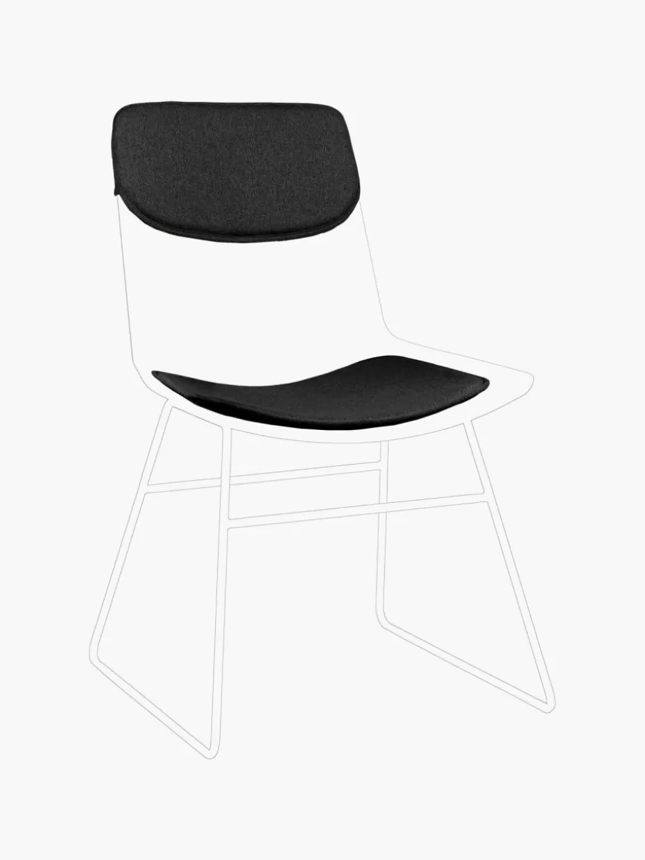 Sitzkissen & Auflagen-HKLIVING Sitzauflagen für Metall-Stuhl Wire, 2er-Set Anthrazit
