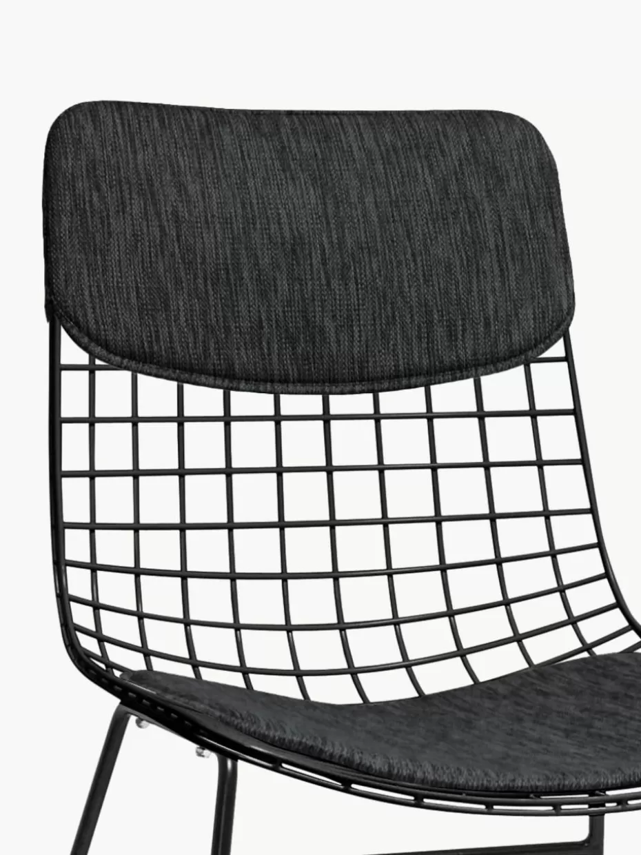 Sitzkissen & Auflagen-HKLIVING Sitzauflagen für Metall-Stuhl Wire, 2er-Set Anthrazit