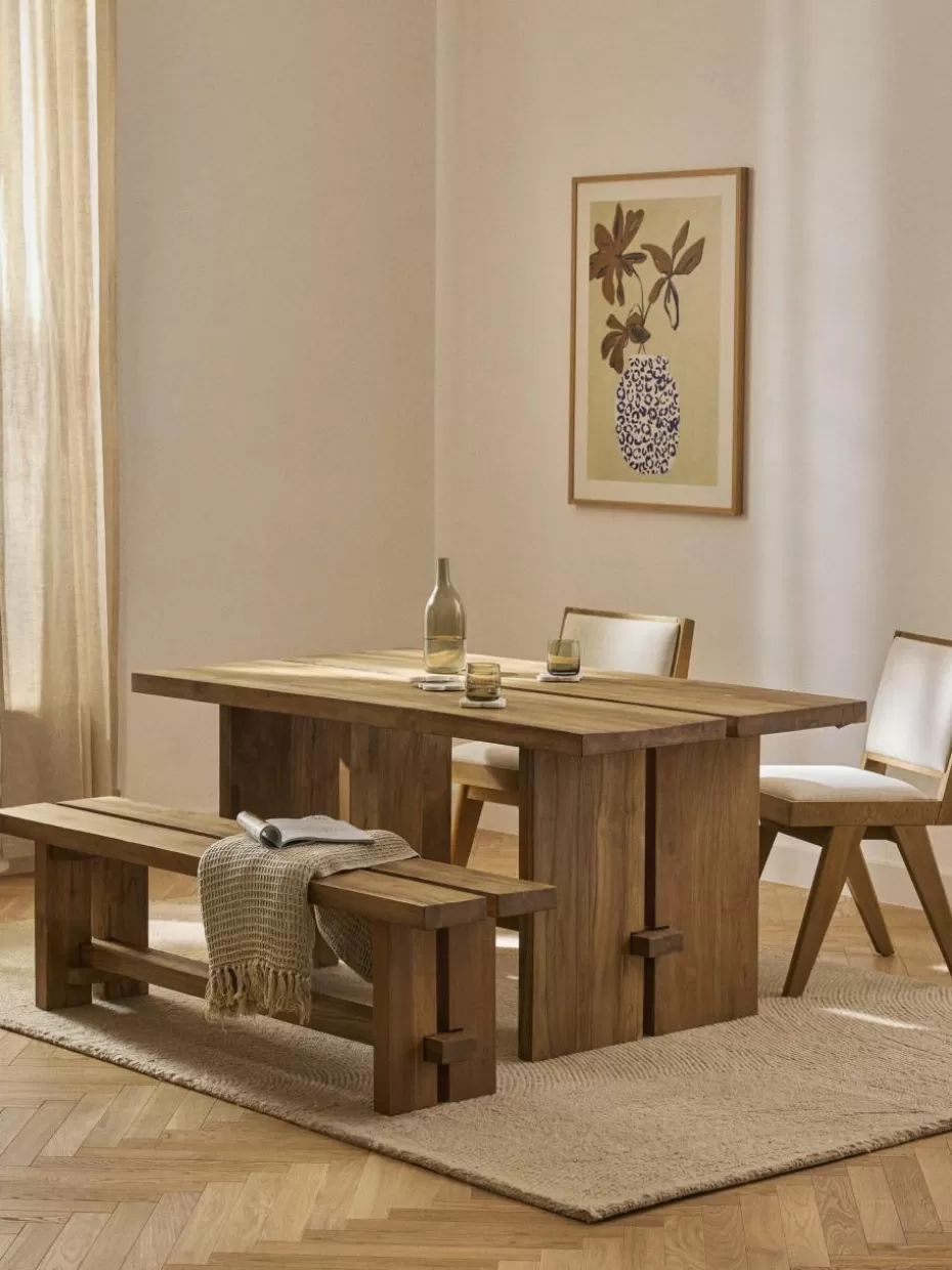 Flur Sitzbänke | Bänke-Westwing Collection Sitzbank Hugo aus Teakholz, in verschiedenen Größen