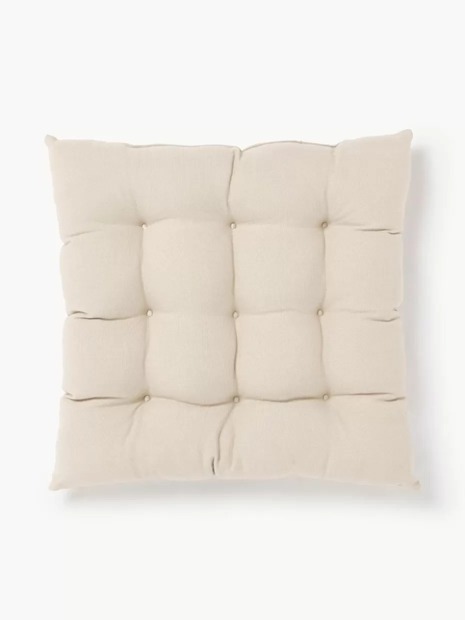 Sitzkissen & Auflagen-Westwing Collection Sitzkissen Ava, 2 Stück Hellbeige