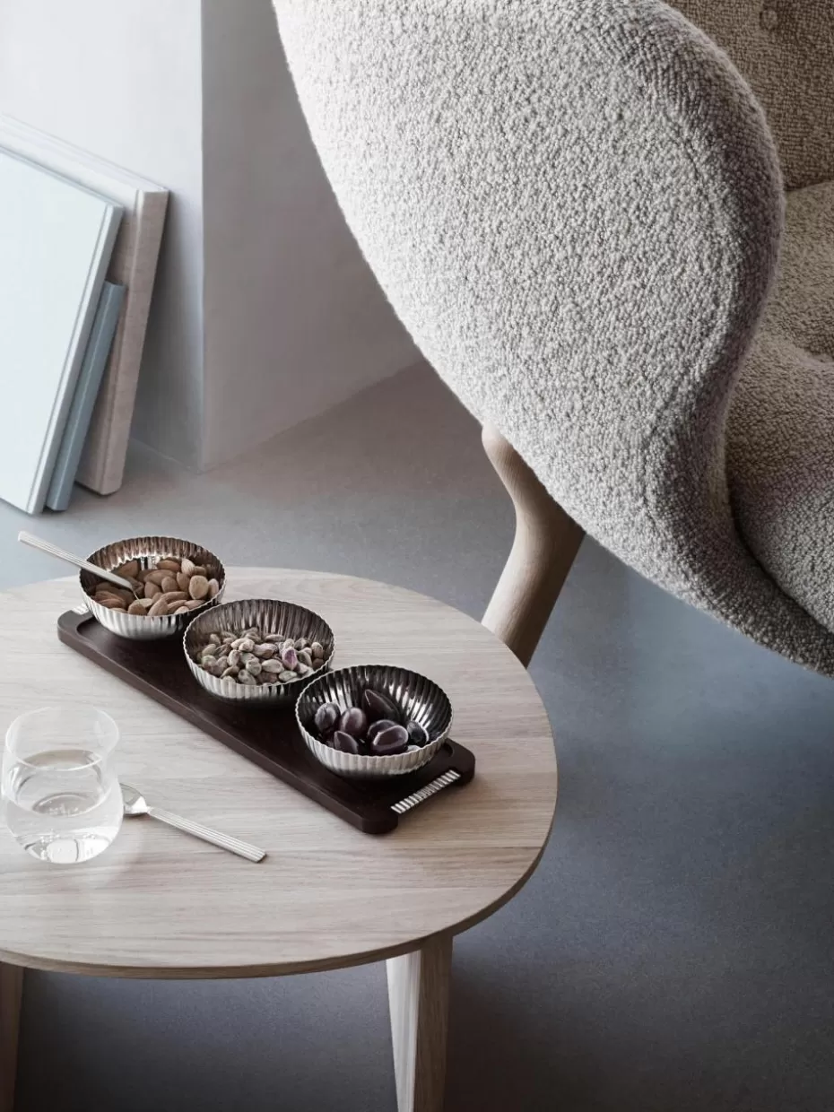 Dipschalen & Snackschalen-Georg Jensen Snackschälchen Bernadotte mit Servierplatte, 4er-Set