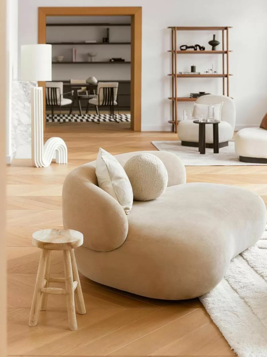 Sofas | Sofaserien-Westwing Collection Sofa Alba (2-Sitzer) Webstoff Beige