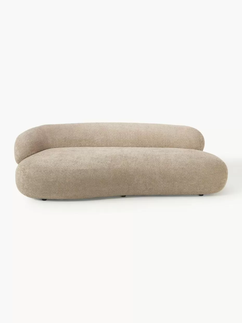 Sofas | Sofaserien-Westwing Collection Sofa Alba (3-Sitzer) aus Teddy-Bouclé Teddy-Bouclé Beige