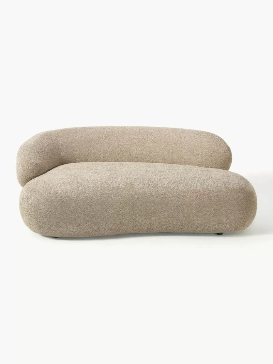 Sofas | Sofaserien-Westwing Collection Sofa Alba (2-Sitzer) aus Teddy-Bouclé Teddy-Bouclé Beige