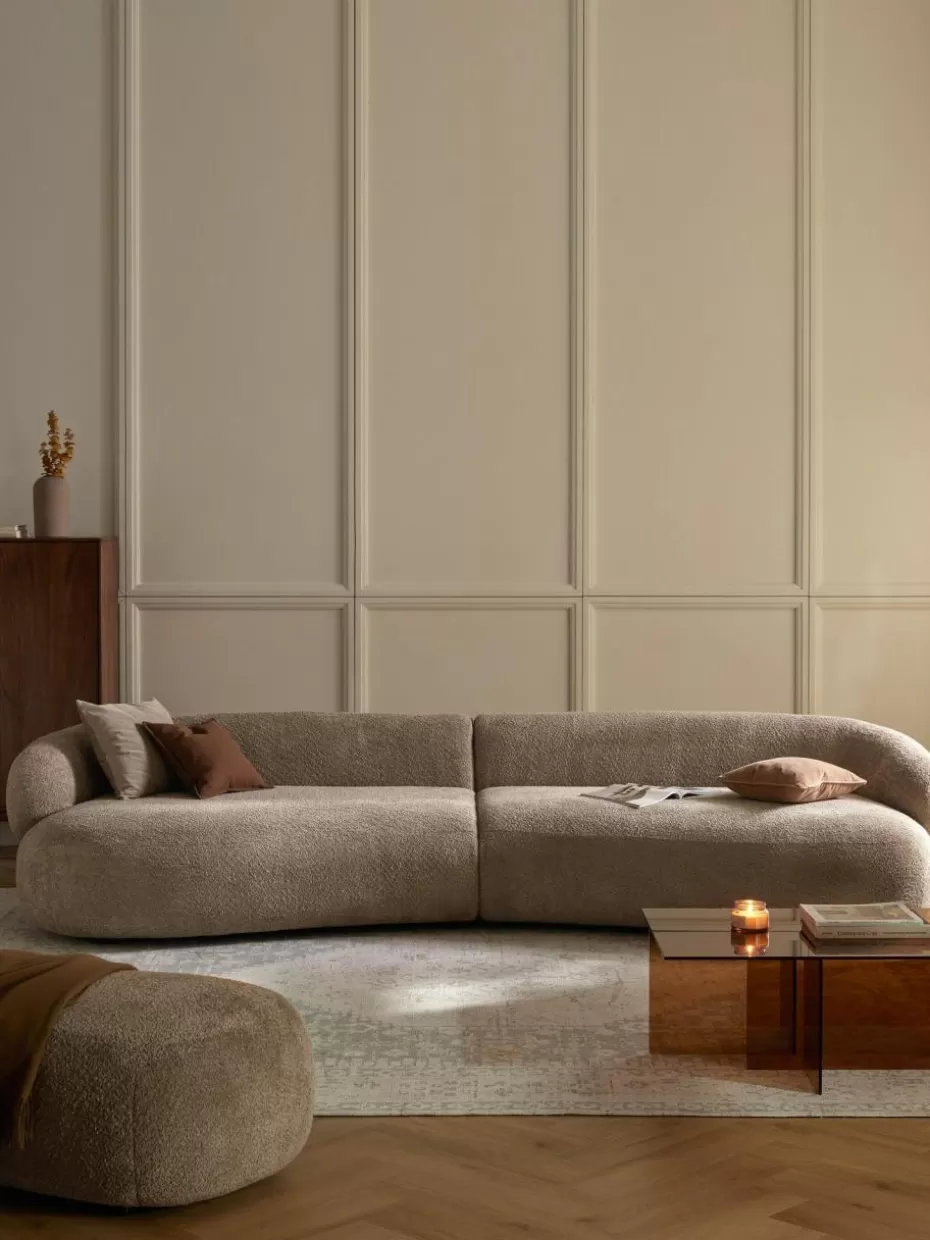Sofas | Sofaserien-Westwing Collection Sofa Alba (4-Sitzer) aus Teddy-Bouclé Teddy-Bouclé Beige