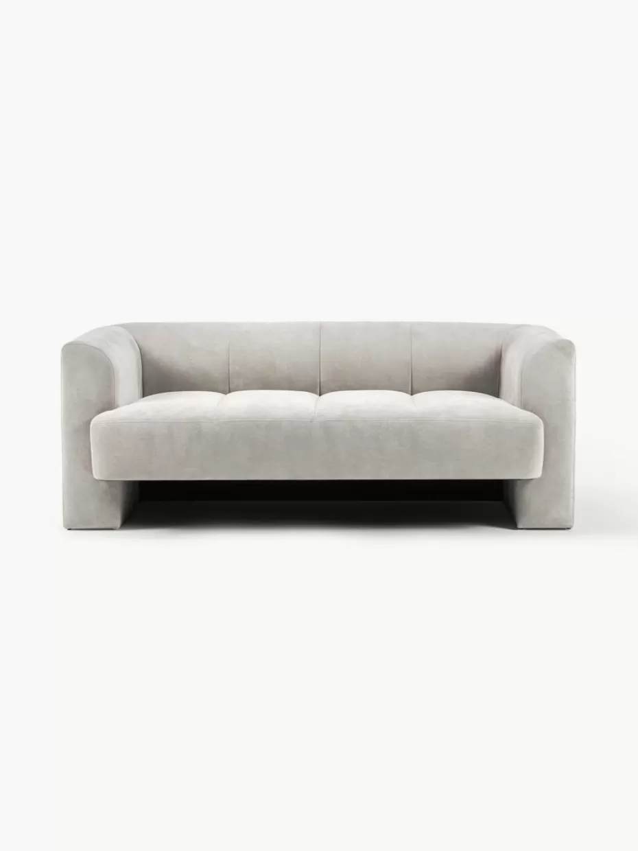 Sofas | Sofaserien-Westwing Collection Sofa Bobi (2-Sitzer) Webstoff Hellgrau