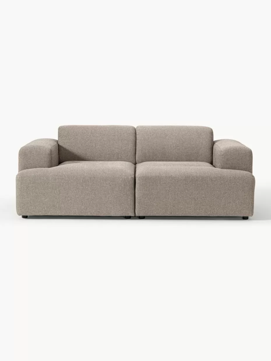 Sofas | Sofaserien-Westwing Collection Sofa Melva (2-Sitzer) Webstoff Greige