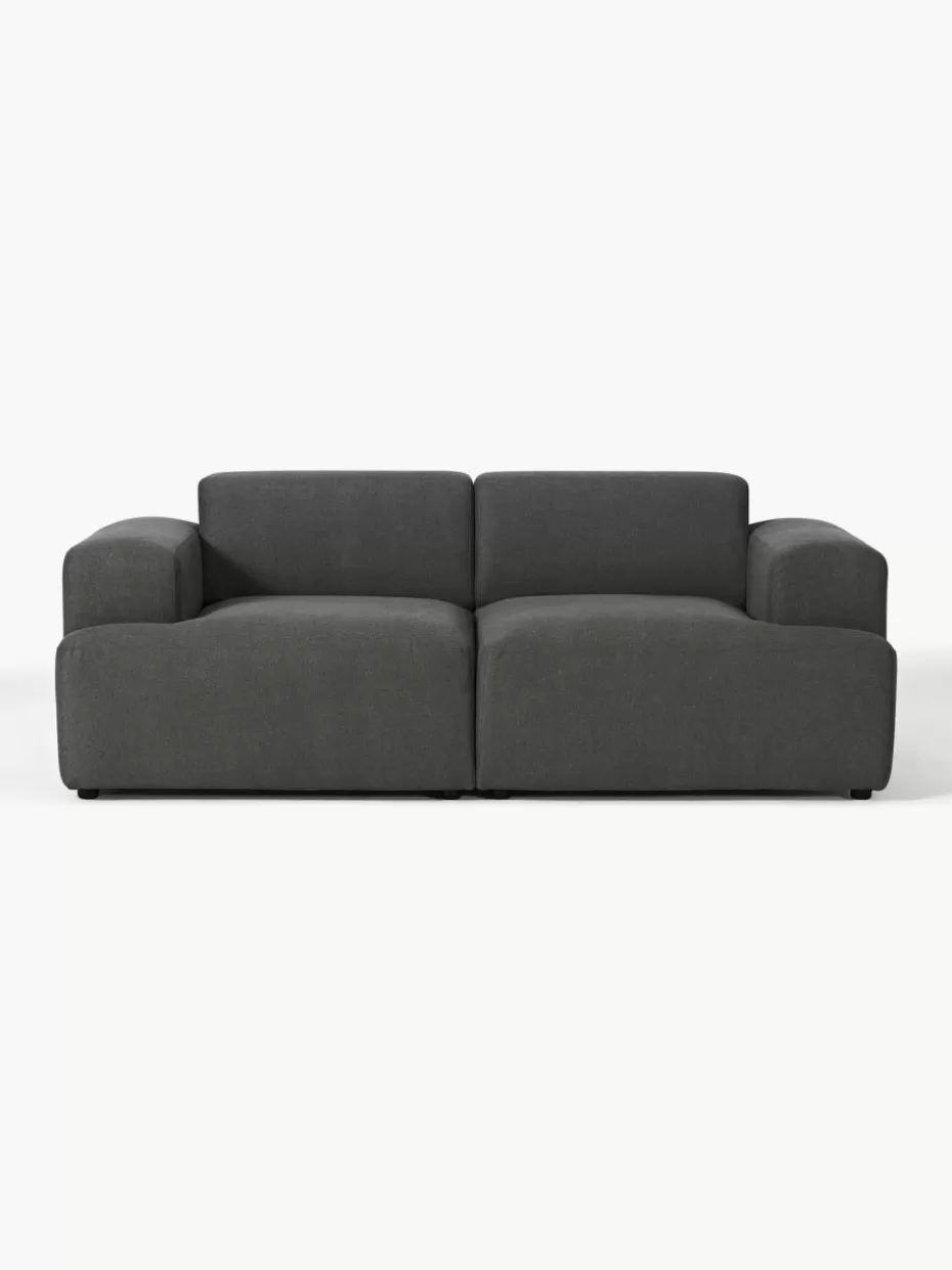 Sofas | Sofaserien-Westwing Collection Sofa Melva (2-Sitzer) Webstoff Anthrazit
