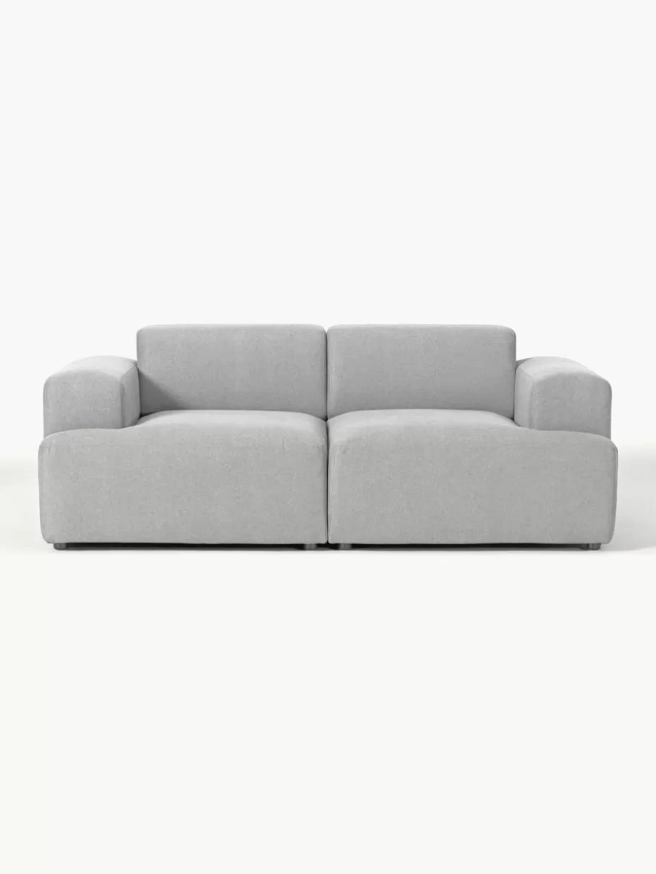 Sofas | Sofaserien-Westwing Collection Sofa Melva (2-Sitzer) Webstoff Hellgrau