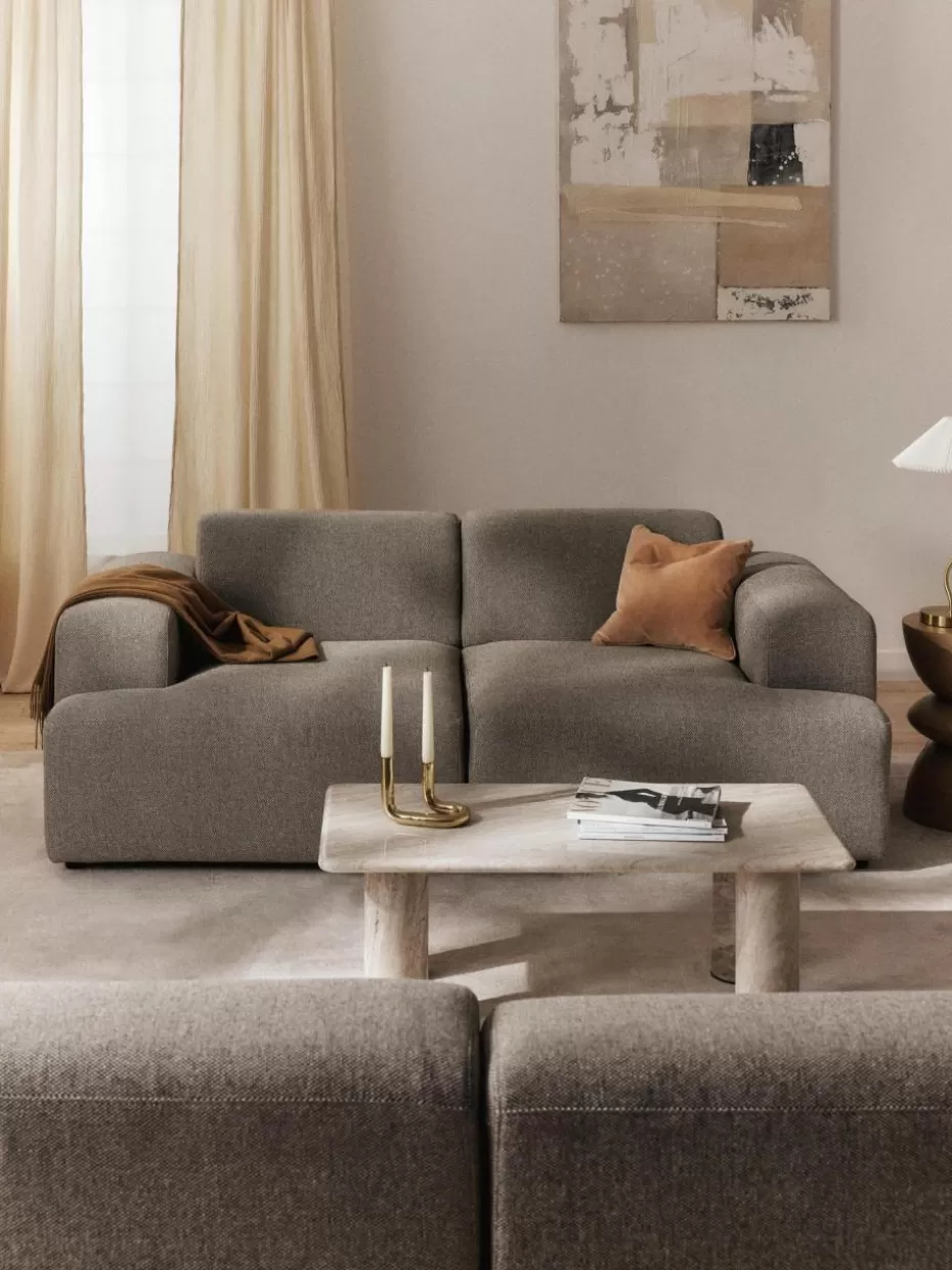Sofas | Sofaserien-Westwing Collection Sofa Melva (2-Sitzer) Webstoff Dunkelgrau