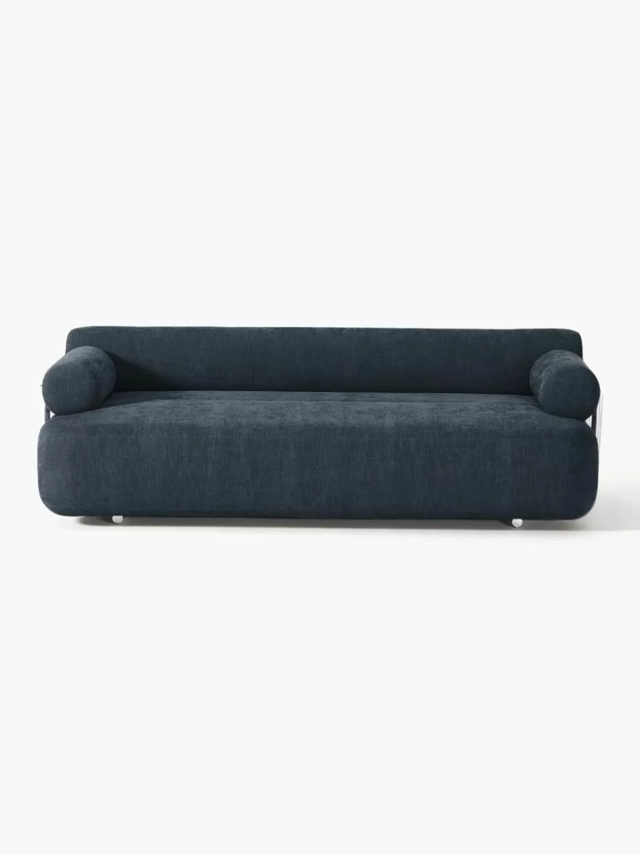 Sofas | Sofaserien-Westwing Collection Sofa Stella (3-Sitzer) Webstoff Denimblau