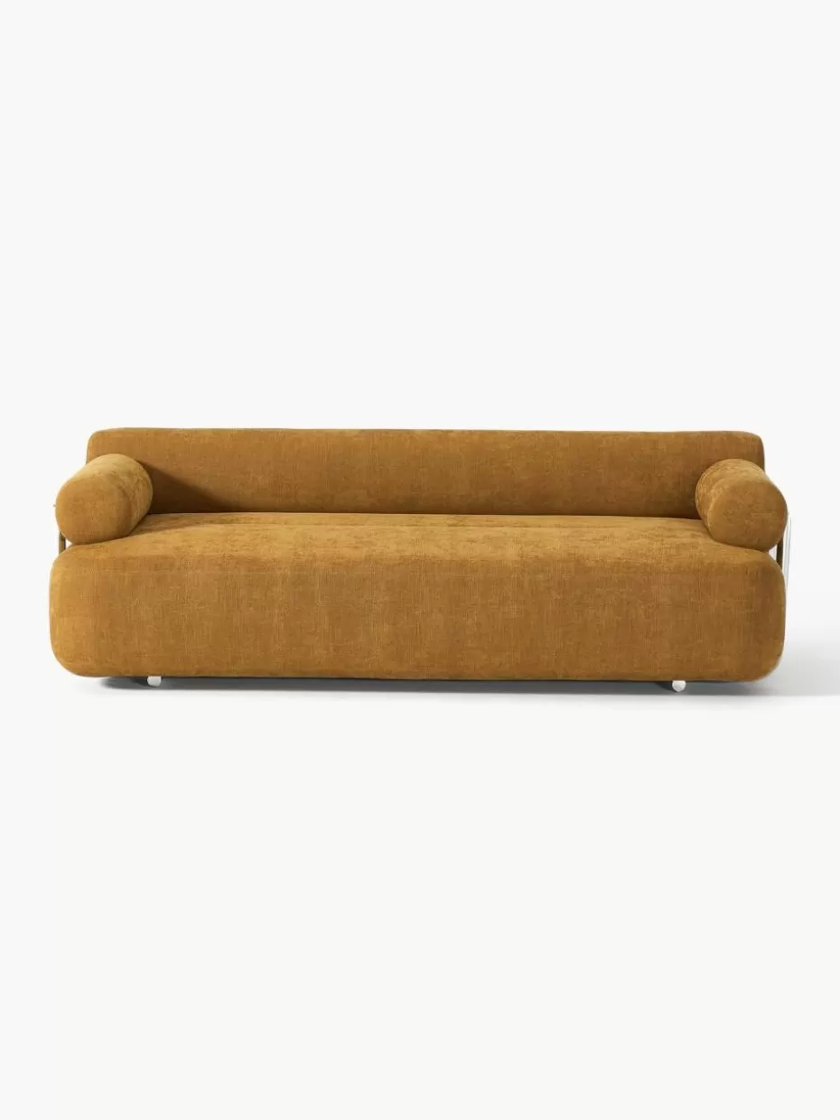 Sofas | Sofaserien-Westwing Collection Sofa Stella (3-Sitzer) Webstoff Ocker