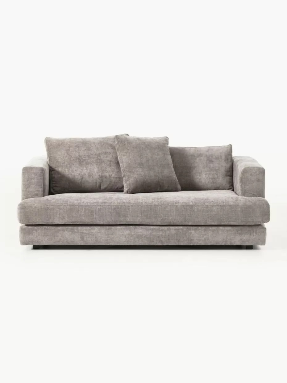 Sofaserien-Westwing Collection Sofa Tribeca (2-Sitzer) Webstoff Taupe