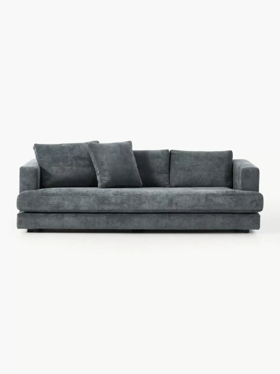 Sofas | Sofaserien-Westwing Collection Sofa Tribeca (3-Sitzer) Webstoff Graublau