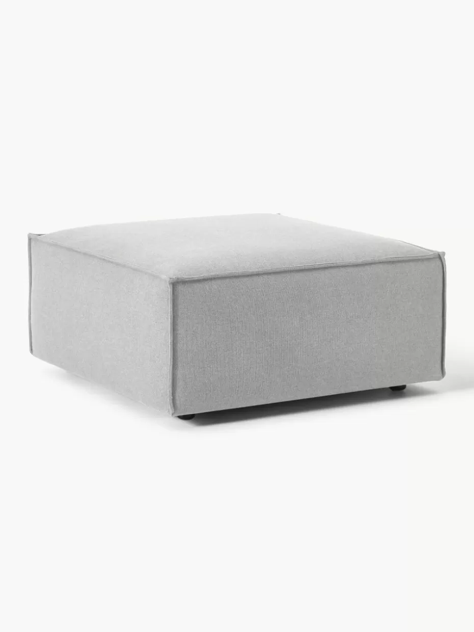 Hocker | Sofas-Westwing Collection Sofa-Hocker Lennon Webstoff Grau