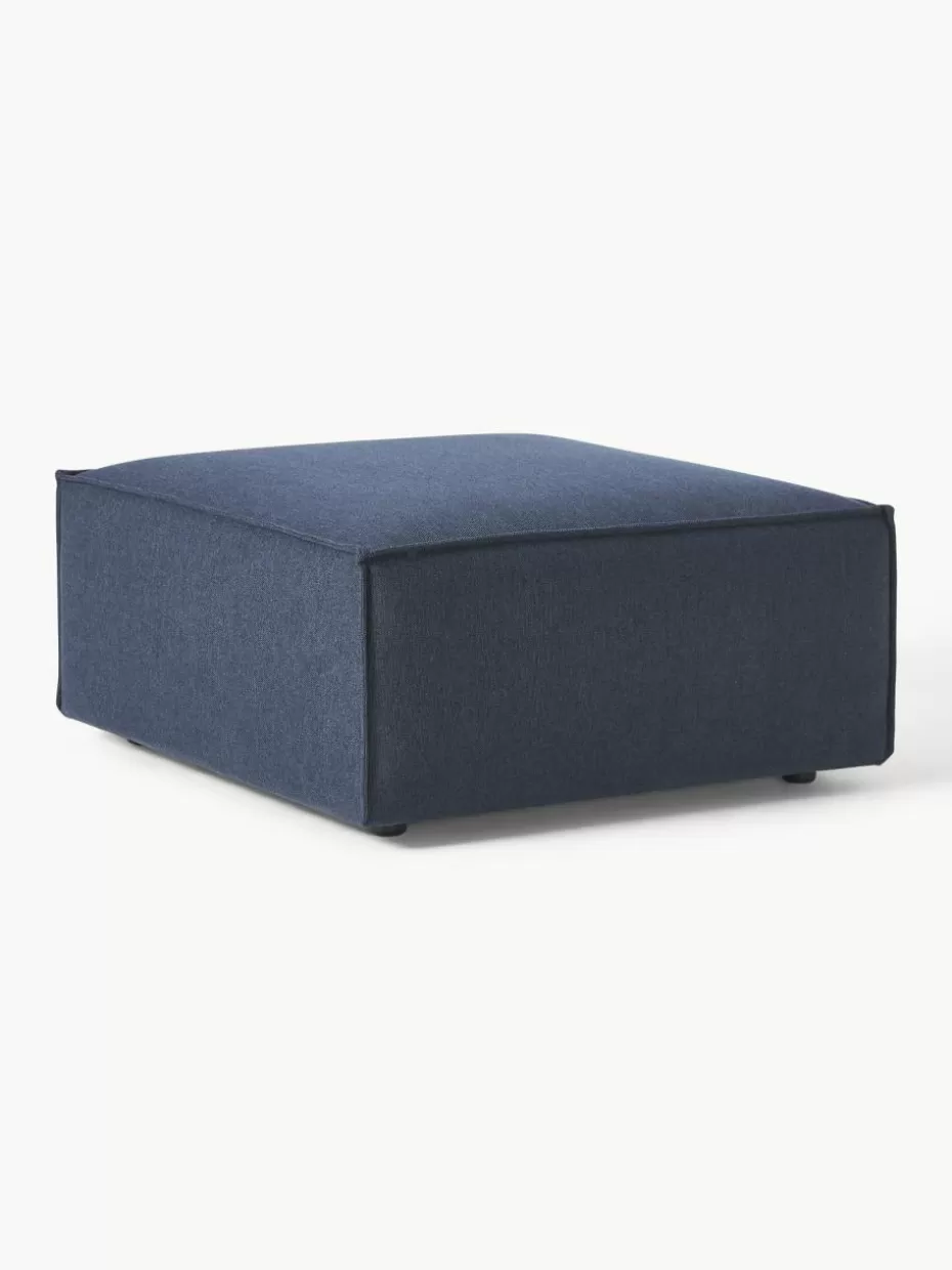 Hocker | Sofas-Westwing Collection Sofa-Hocker Lennon Webstoff Dunkelblau