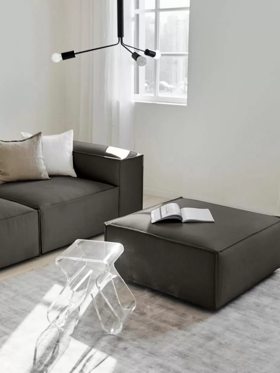 Hocker | Sofas-Westwing Collection Sofa-Hocker Lennon Webstoff Anthrazit