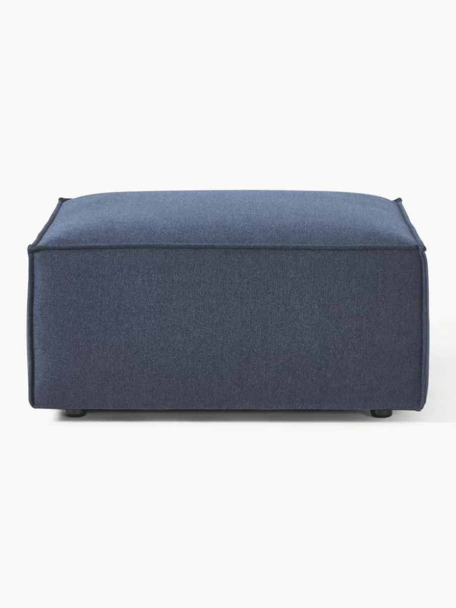 Hocker | Sofas-Westwing Collection Sofa-Hocker Lennon Webstoff Dunkelblau