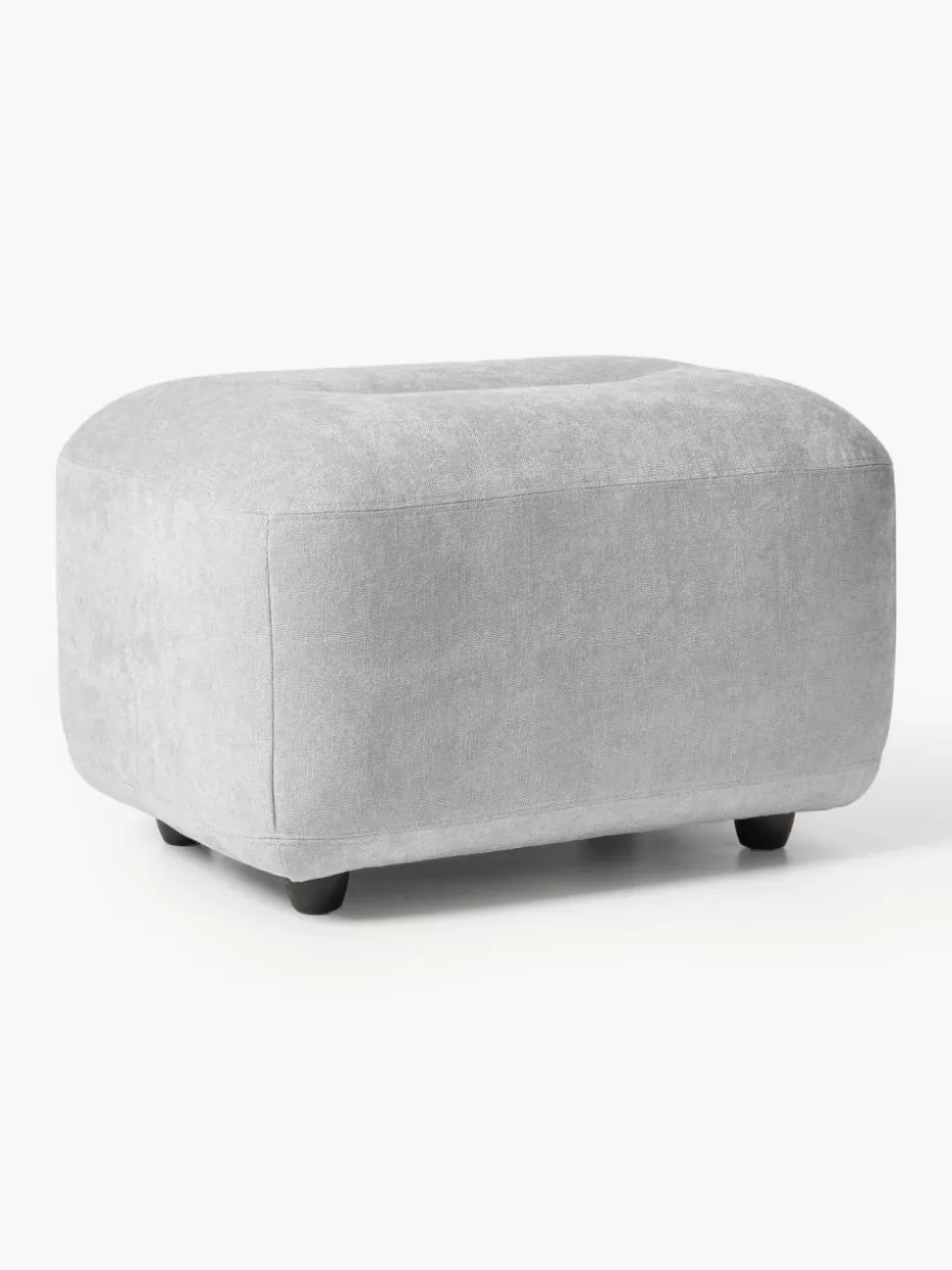 Sofaserien-Westwing Collection Sofa-Hocker Stella Webstoff Grau