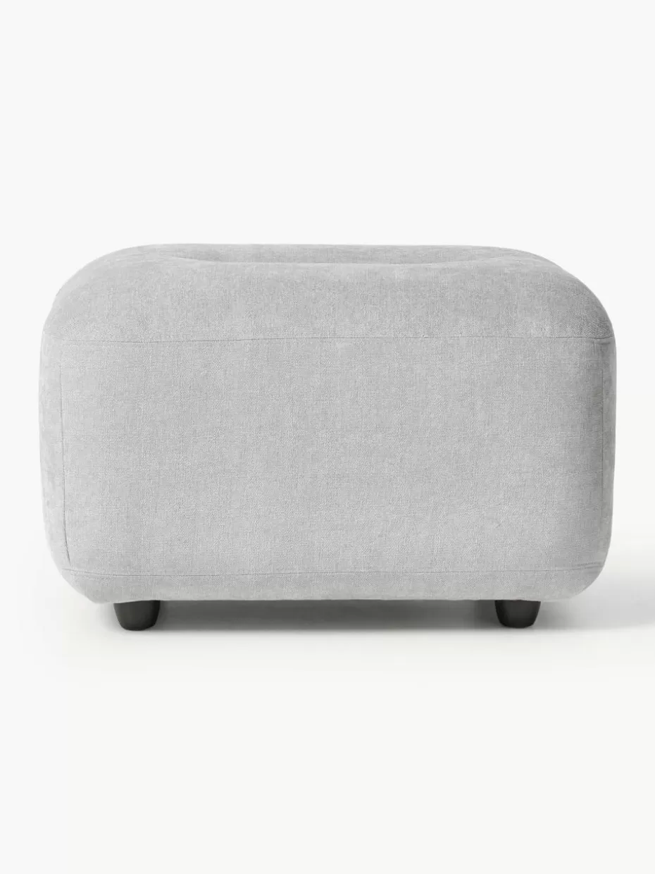 Sofaserien-Westwing Collection Sofa-Hocker Stella Webstoff Grau