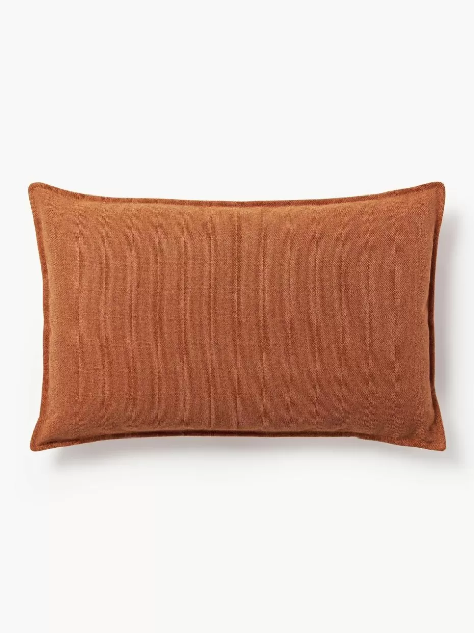 Sofaserien-Westwing Collection Sofa-Kissen Lennon Webstoff Terrakotta