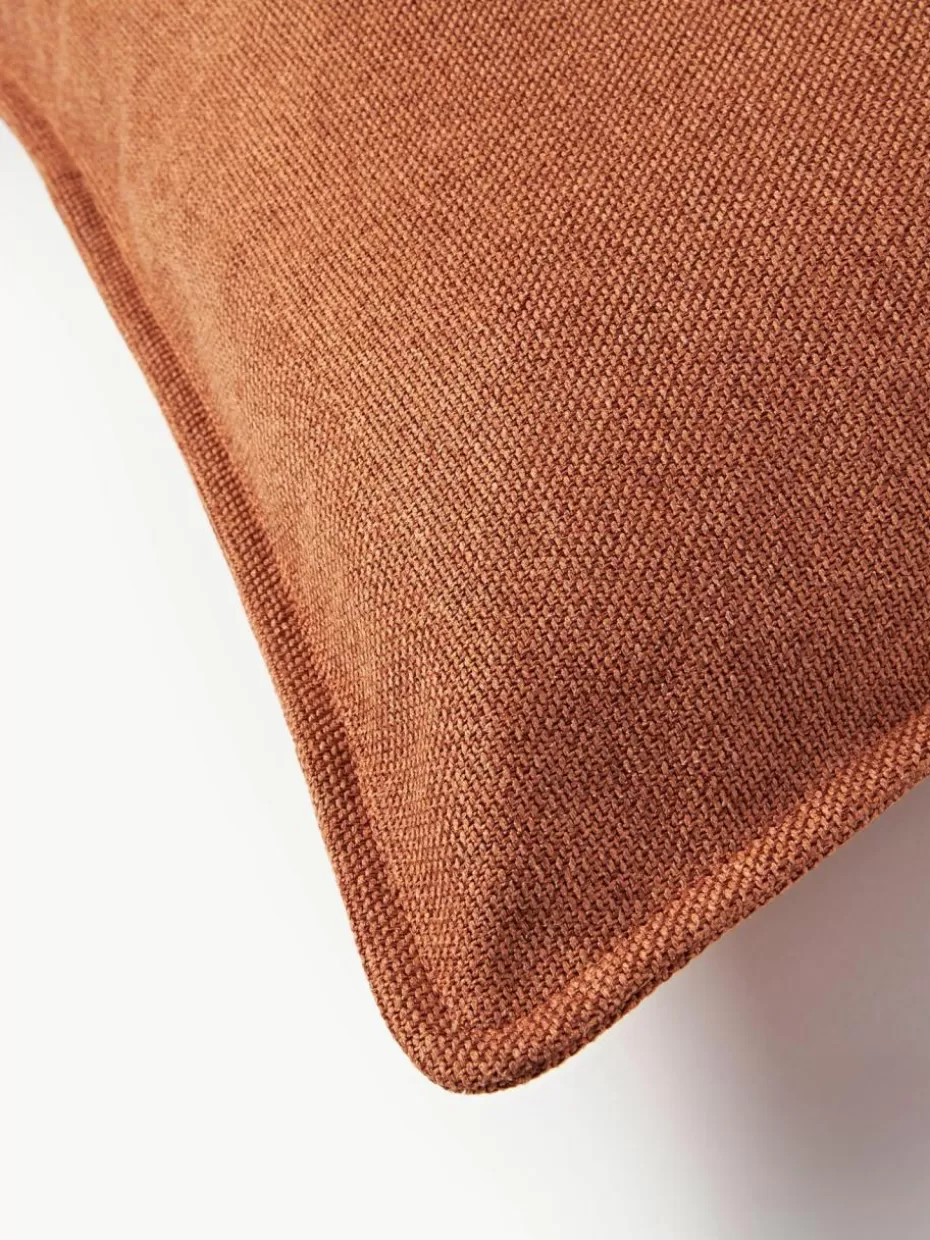 Sofaserien-Westwing Collection Sofa-Kissen Lennon Webstoff Terrakotta