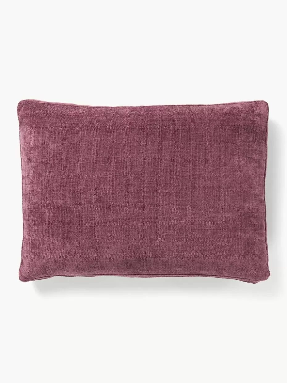 Sofakissen | Sofaserien-Westwing Collection Sofa-Kissen Tribeca Webstoff Aubergine