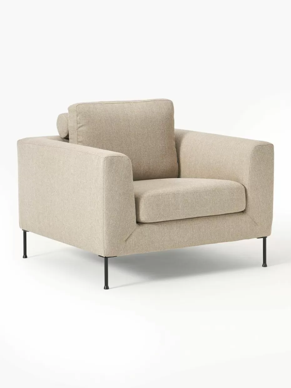 Sessel | Sofaserien-Westwing Collection Sofa-Sessel Cucita Webstoff Beige
