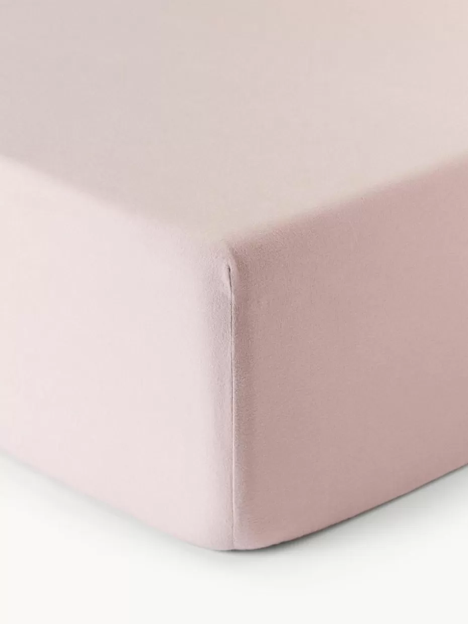 Spannbettlaken-Westwing Collection Spannbettlaken Biba, Flanell Hellrosa