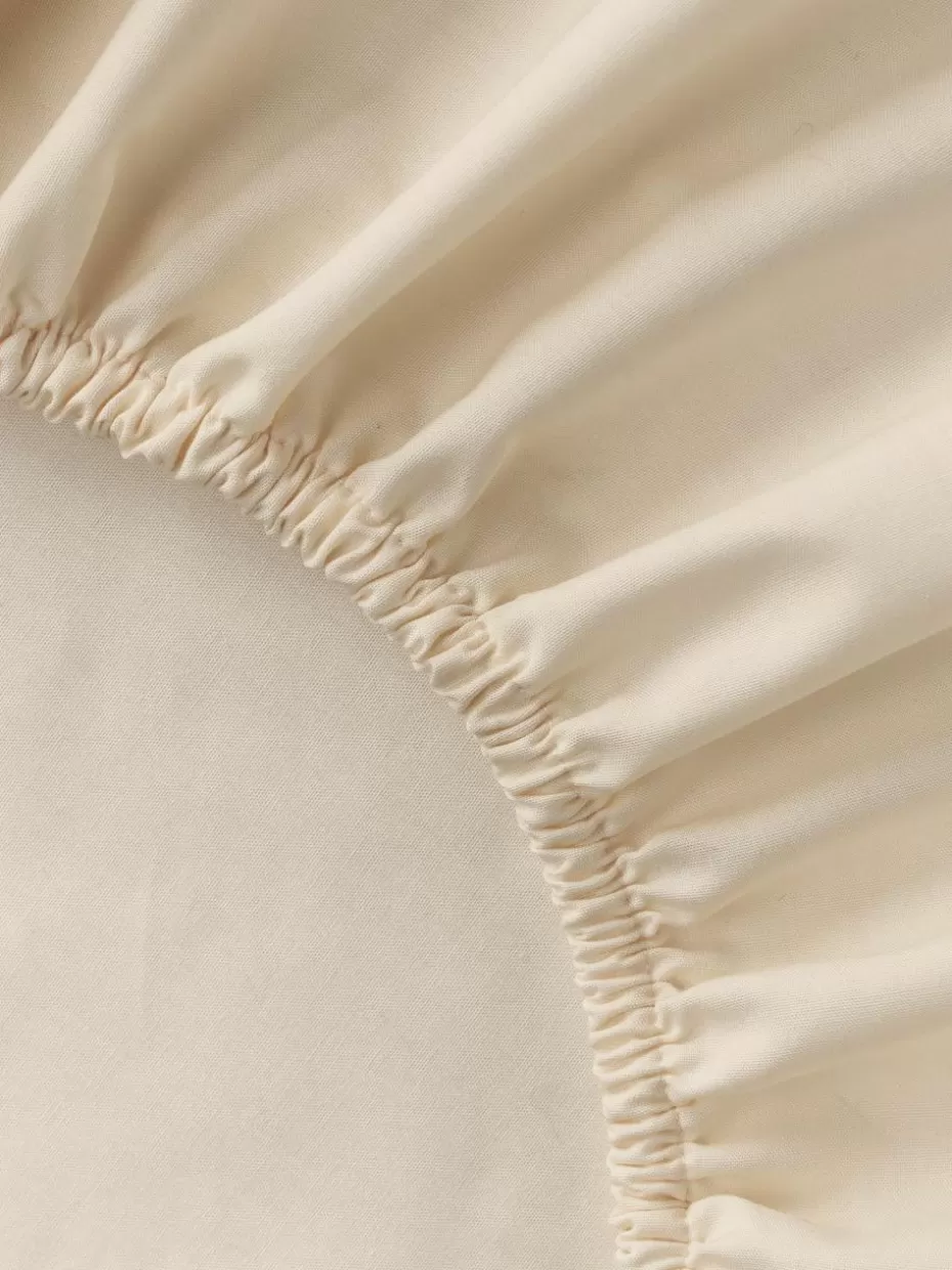 Spannbettlaken-Westwing Collection Spannbettlaken Elsie, Baumwollperkal Beige