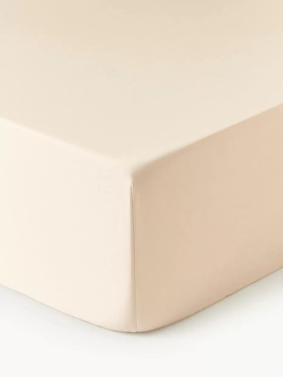Spannbettlaken-Westwing Collection Spannbettlaken Premium, Baumwollsatin Peach