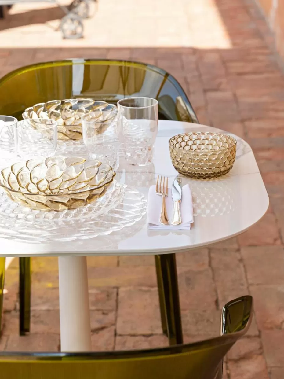 Teller-Kartell Speiseteller Jellies mit Strukturmuster, 4 Stück Transparent