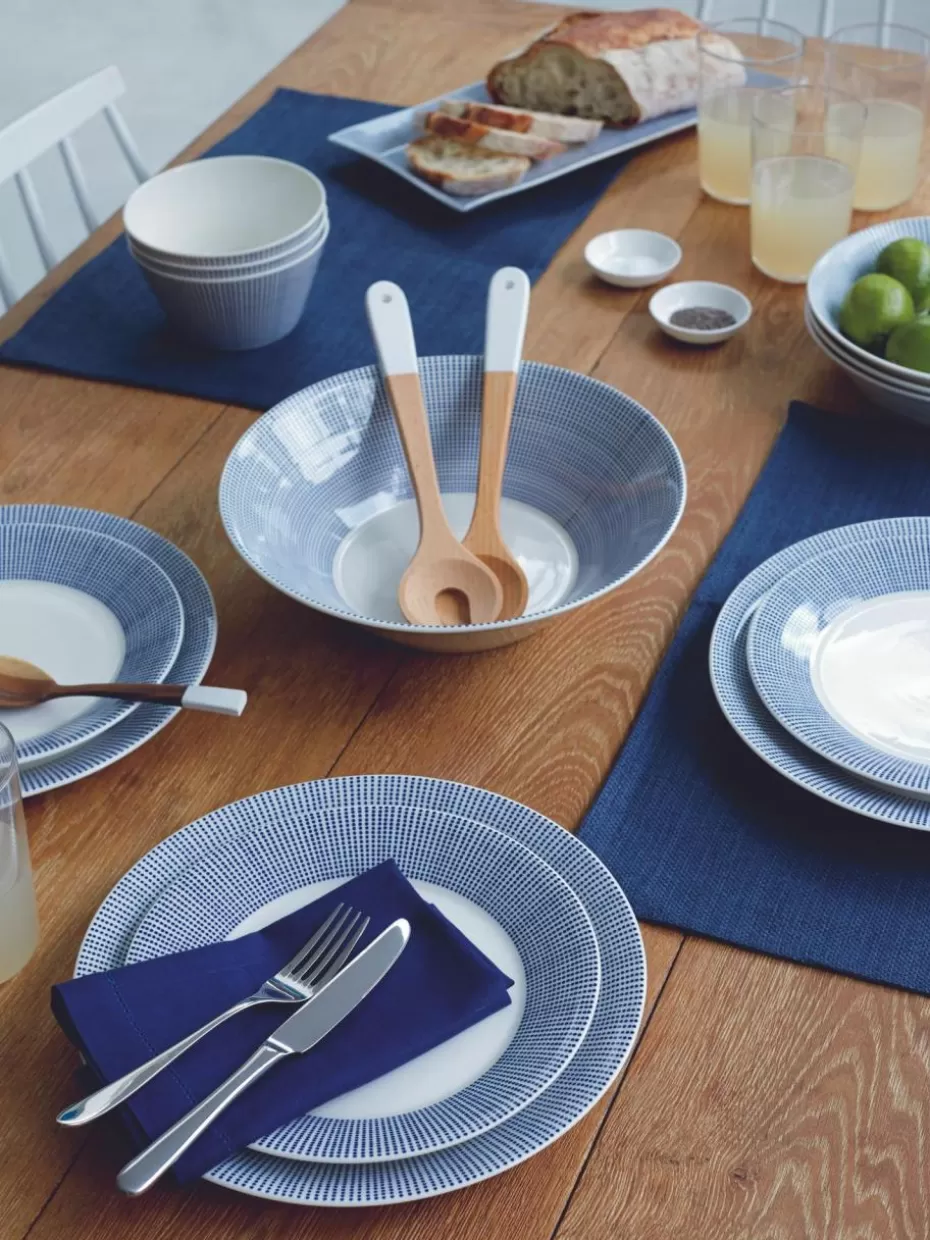 Teller-Royal Doulton Speiseteller Pacific Blue aus Porzellan Gepunktet