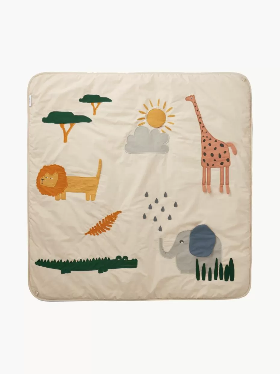Kuschel- & Krabbeldecken-Liewood Spielmatte Glenn Off White, Safari-Motiv