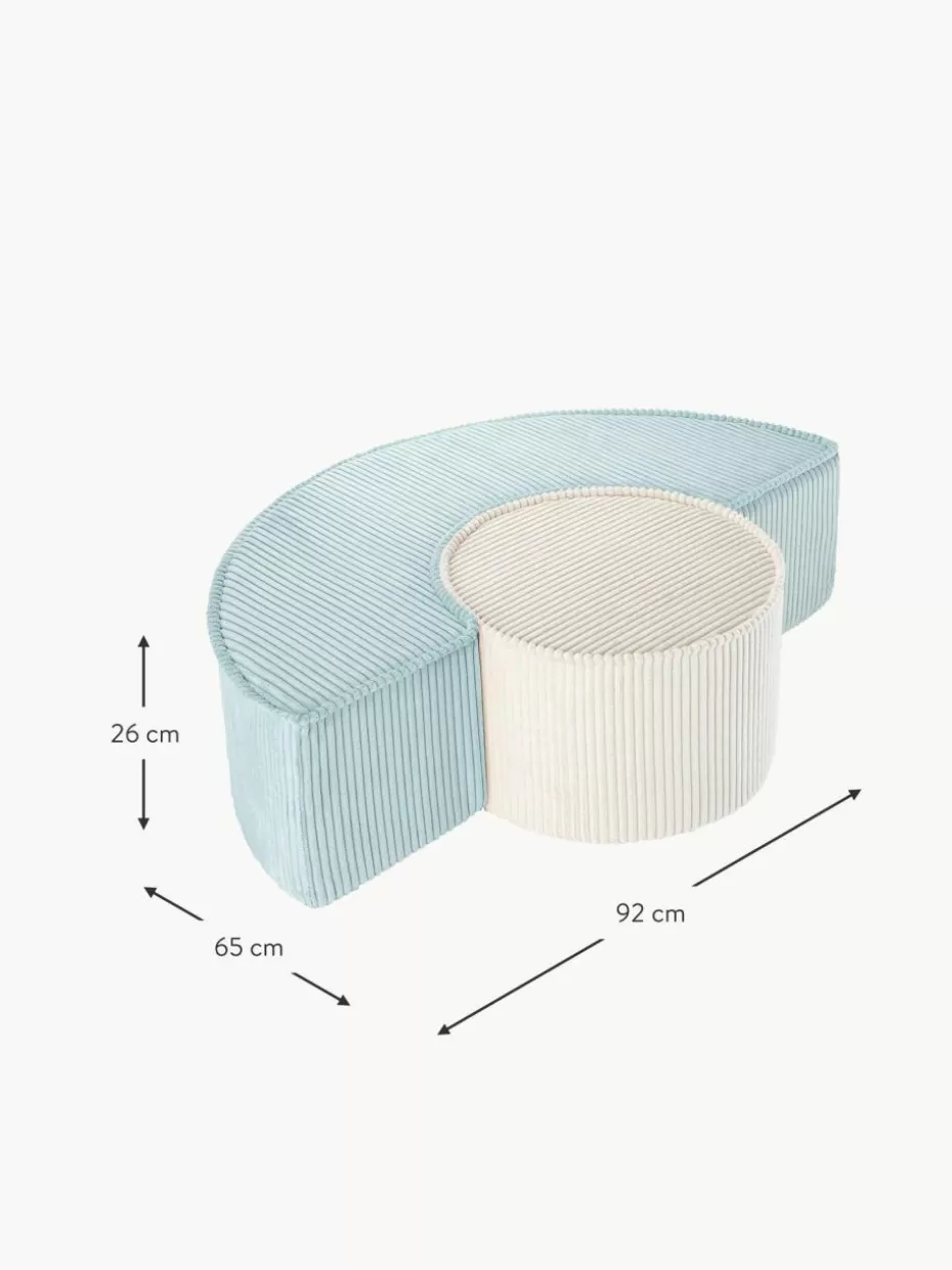 Sitzsäcke-Wigiwama Spiel-Set Arch aus Cord, 2-tlg. Cord Hellblau