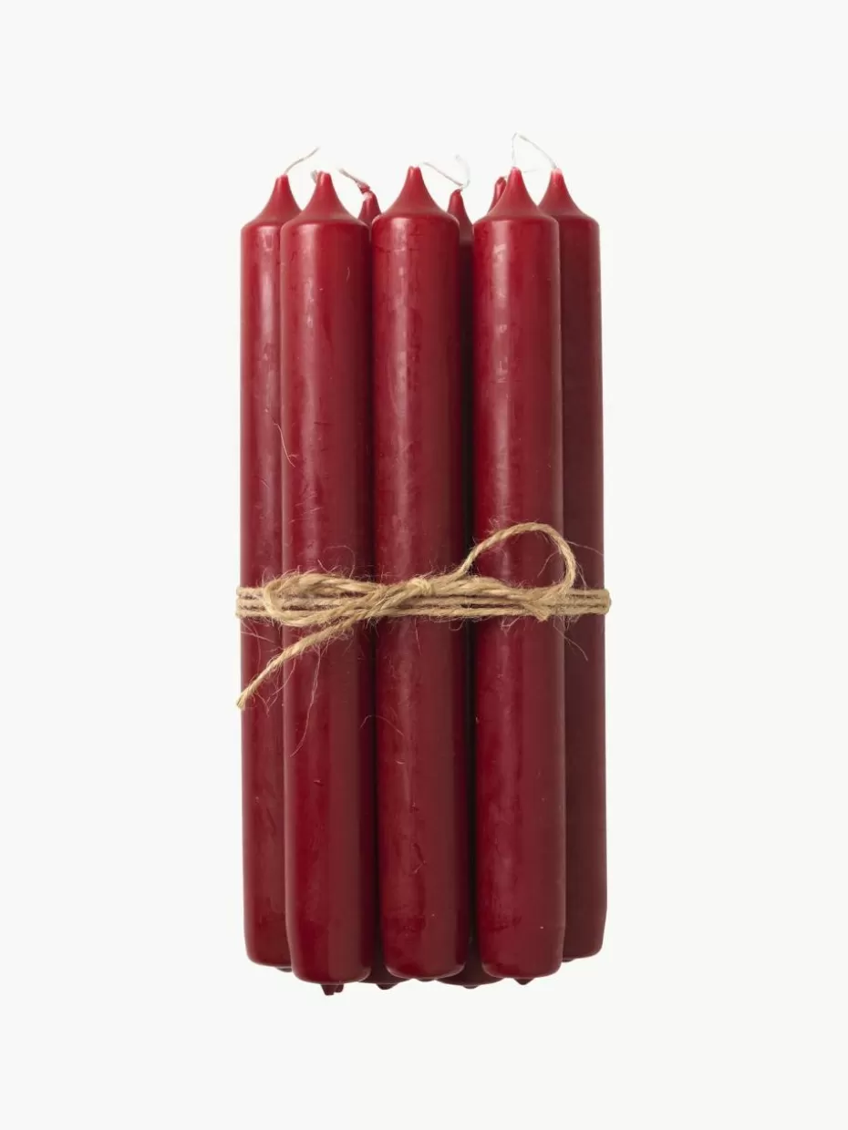 Weihnachtskerzen & Kerzenhalter | Kerzen-Broste Copenhagen Stabkerzen Classic, 10 Stück Weinrot