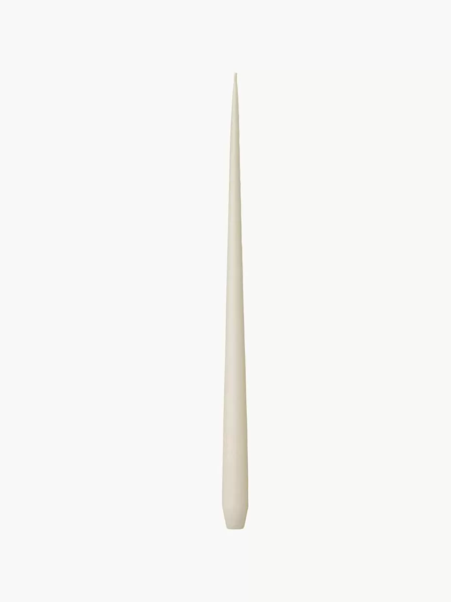 Kerzen-Stoff Nagel Stabkerzen Ester, 4 Stück Cremeweiß