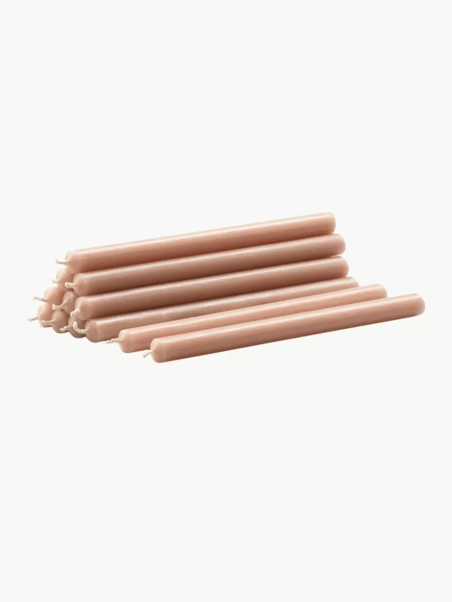 Kerzen-Stoff Nagel Stabkerzen , 12 Stück Peach