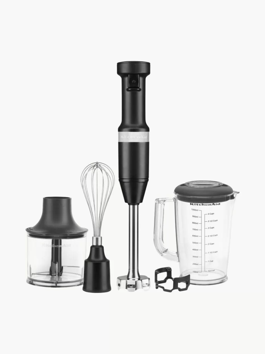 Mixer-KitchenAid Stabmixer Artisan mit Zubehör Schwarz, matt