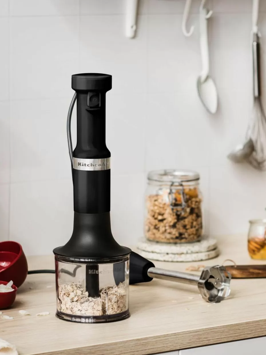 Mixer-KitchenAid Stabmixer Artisan mit Zubehör Schwarz, matt