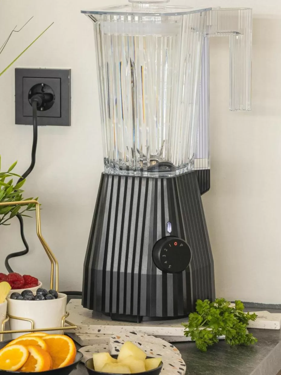 Mixer-Alessi Standmixer Plissé Schwarz, matt