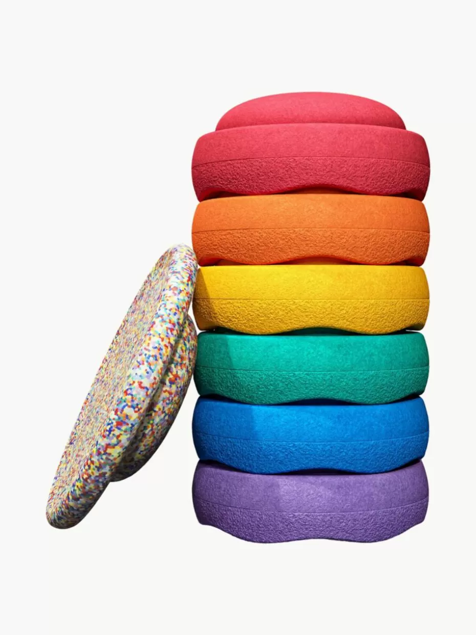 Spielzeug & Kuscheltiere-Stapelstein e Original mit Balancierstein, 7er-Set Bunt