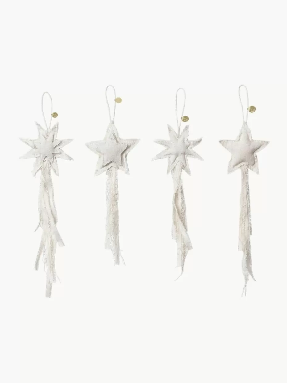 Weihnachtskugeln & Baumanhänger | Family Holidays-ferm LIVING Stoff-Baumanhänger Vela, 4er-Set