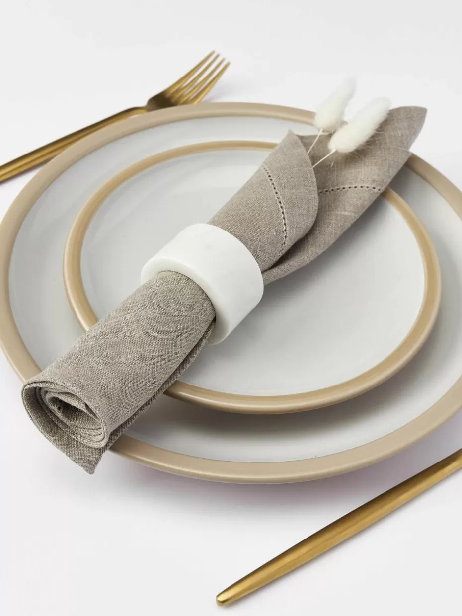 Nordic Celebrations | Servietten & Ringe-Westwing Stoffservietten Alanta aus Leinen mit Hohlsaum, 6 Stück Greige