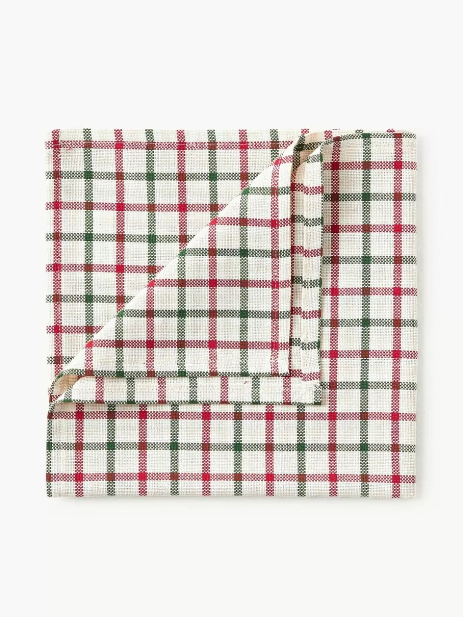 Weihnachtstischwäsche | Servietten & Ringe-Westwing Collection Stoffservietten Ulla, 4er-Set Off White