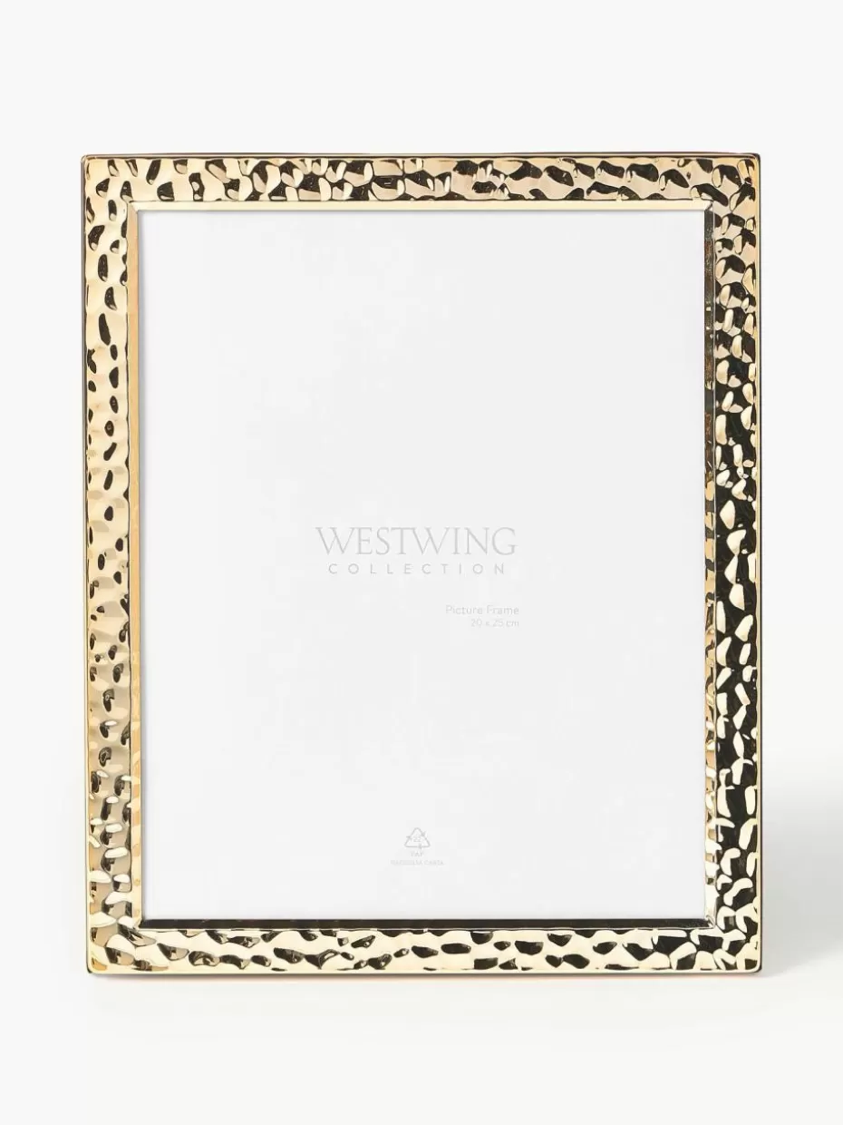 Bilderrahmen-Westwing Collection Strukturierter Bilderrahmen Meryl, in verschiedenen Größen Goldfarben
