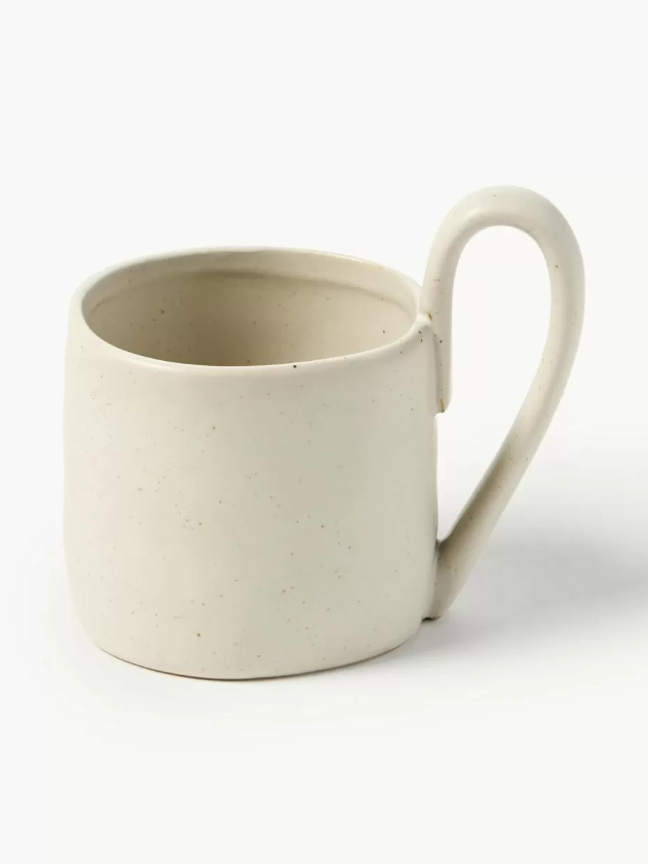 Weihnachtsgeschirr | Nordic Celebrations-ferm LIVING Tasse Flow aus Steinzeug Off White, gesprenkelt