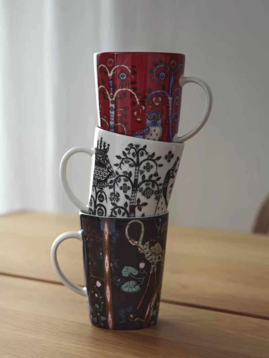 Weihnachtsgeschirr | Tassen-iittala Tasse Taika aus Vitro-Porzellan, 300 ml Schwarz, Weiß