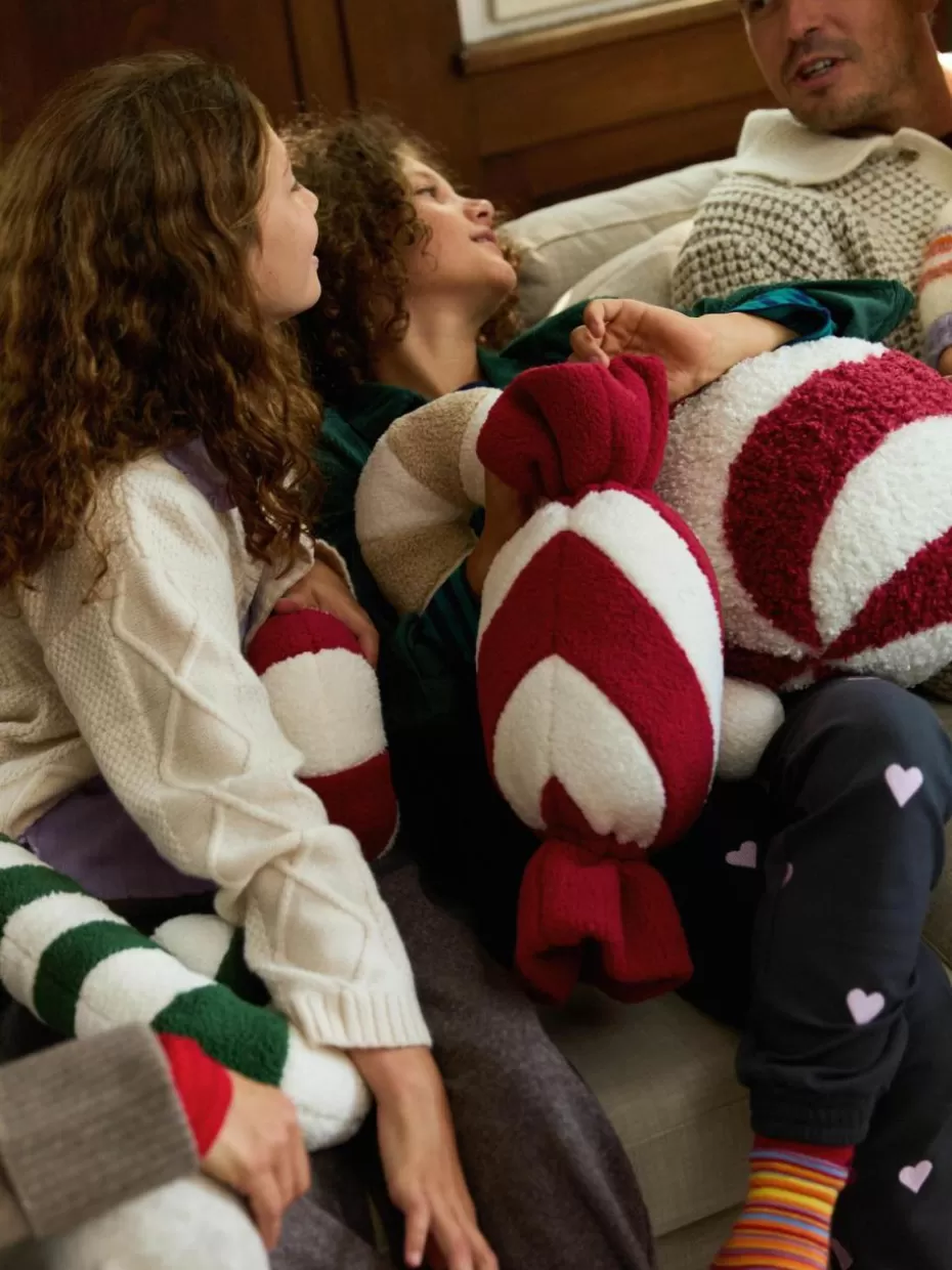 Weihnachtskissen | Glow-Up-Westwing Collection Teddy-Dekokissen Sweety in Bonbonform
